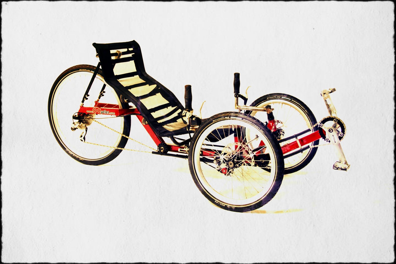 Q-Cycles-Trike mit Netzsitz – helle Archivaufnahme