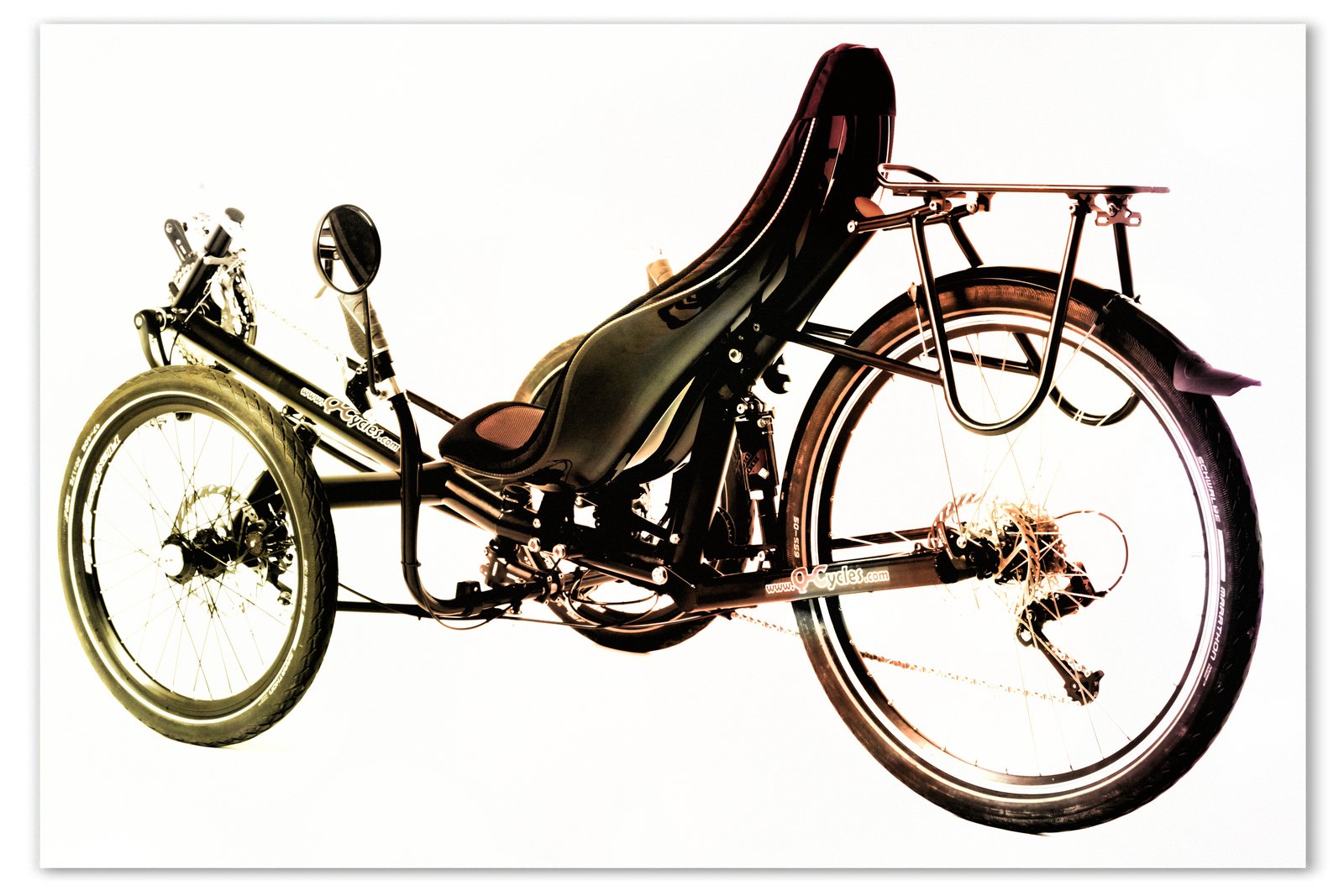 Q-Cycles-Trike mit Schalensitz und Gepäckträger